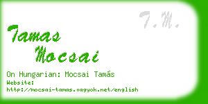 tamas mocsai business card