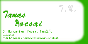 tamas mocsai business card
